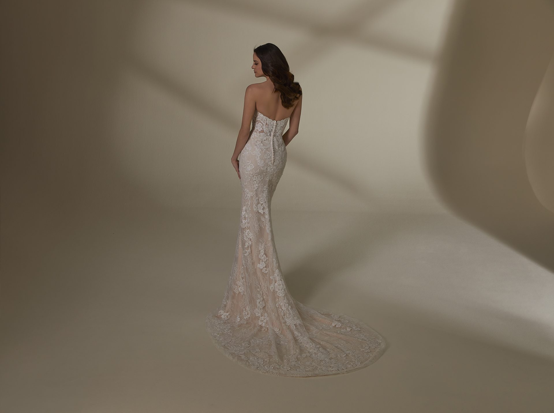 Fishtail/mermaid lace wedding dress