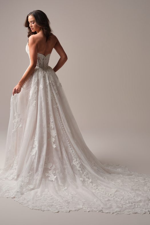Sottero and Midgley Parker, A-line lace wedding dress.