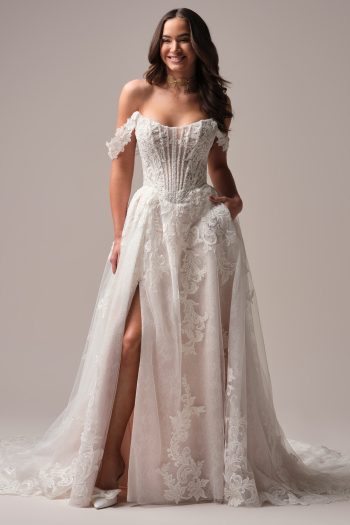 Sottero and Midgley Parker, A-line lace wedding dress.