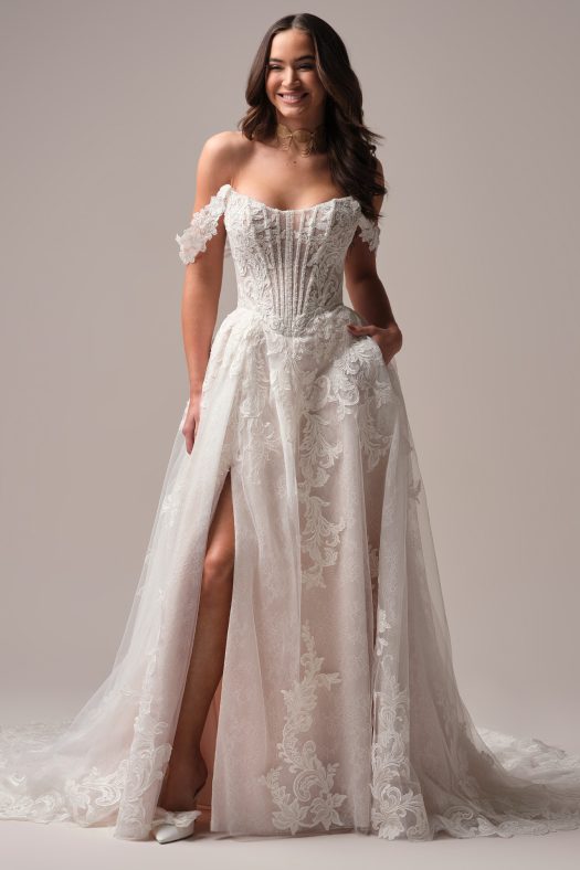 Sottero and Midgley Parker, A-line lace wedding dress.