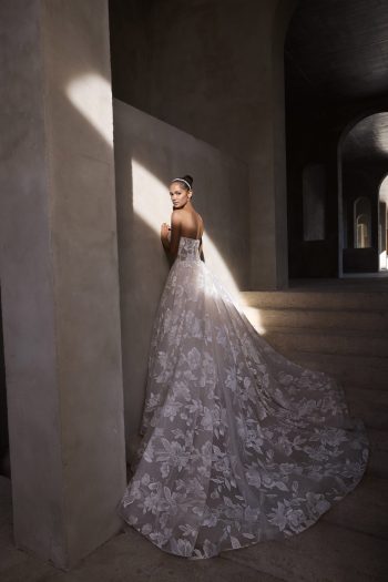 Morilee Rodyn 2937 Ballgown floral wedding dress.