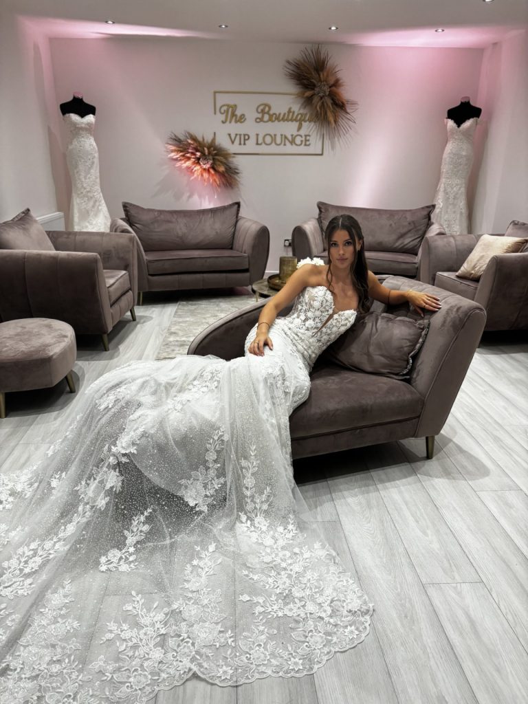 Bride in the VIP lounge at The Boutique uk