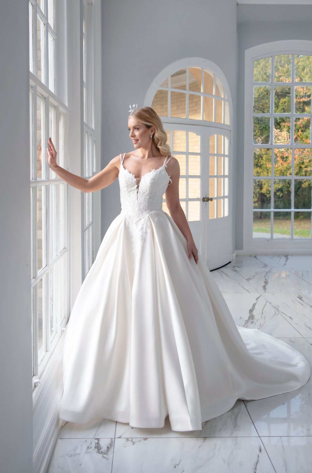 Paul Zeni Margot dramatic regal ballgown wedding dress