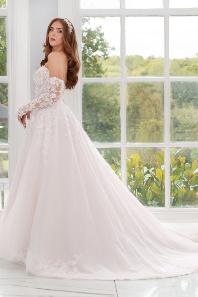 Paul Zeni A-line wedding dress